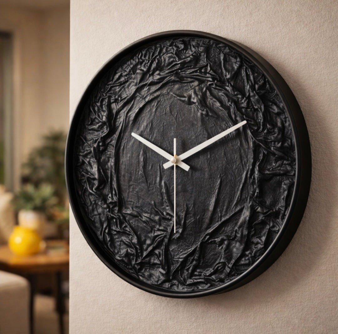 Obsidian wall clock