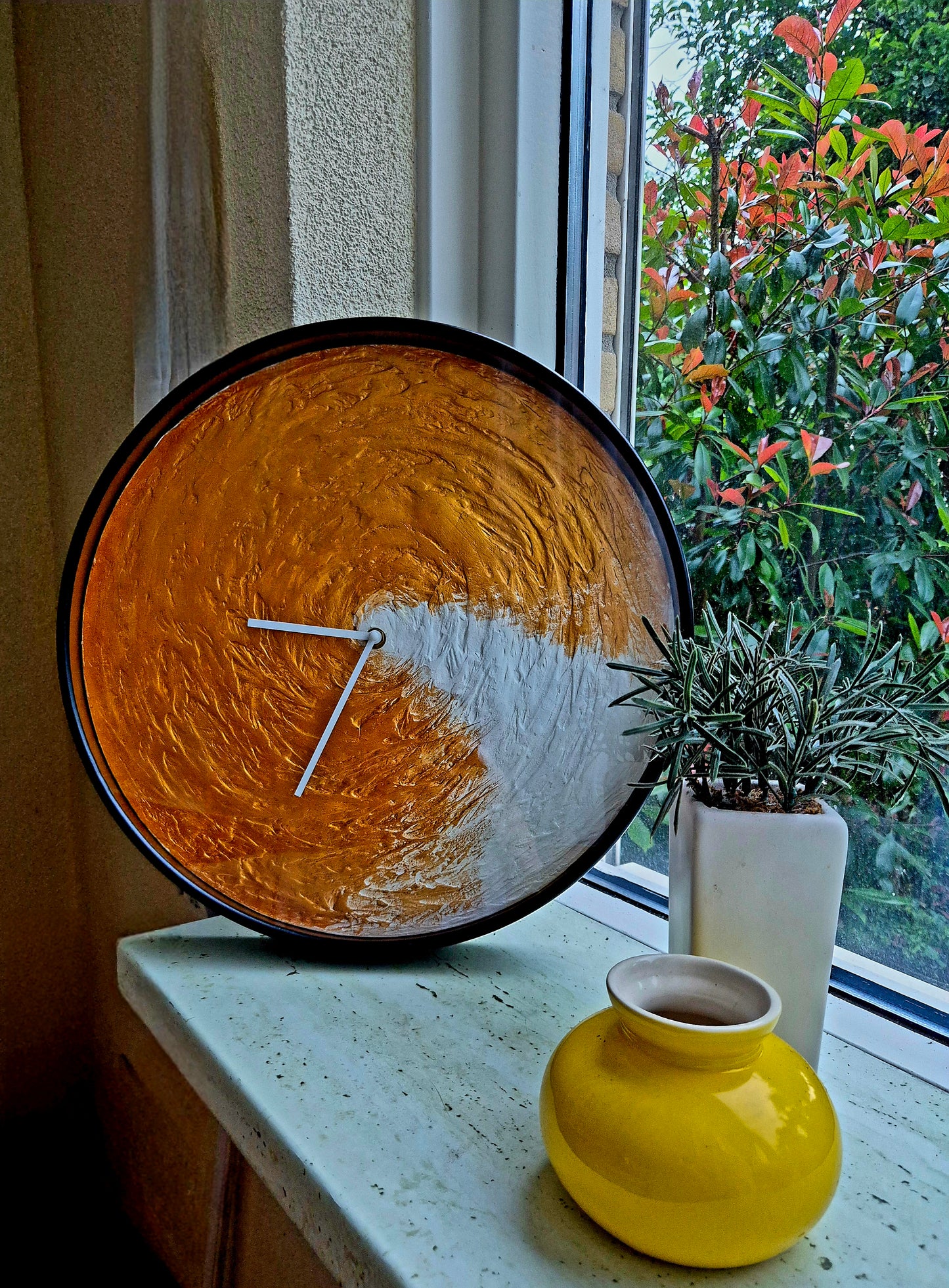 Golden Horizon Wall Clock